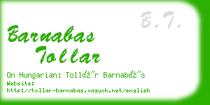 barnabas tollar business card